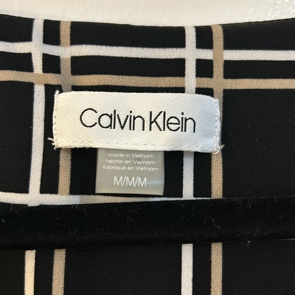 1954- Calvin Klein Black & White Plaid Tank Top – Women’s Size M - Picture 4 of 5